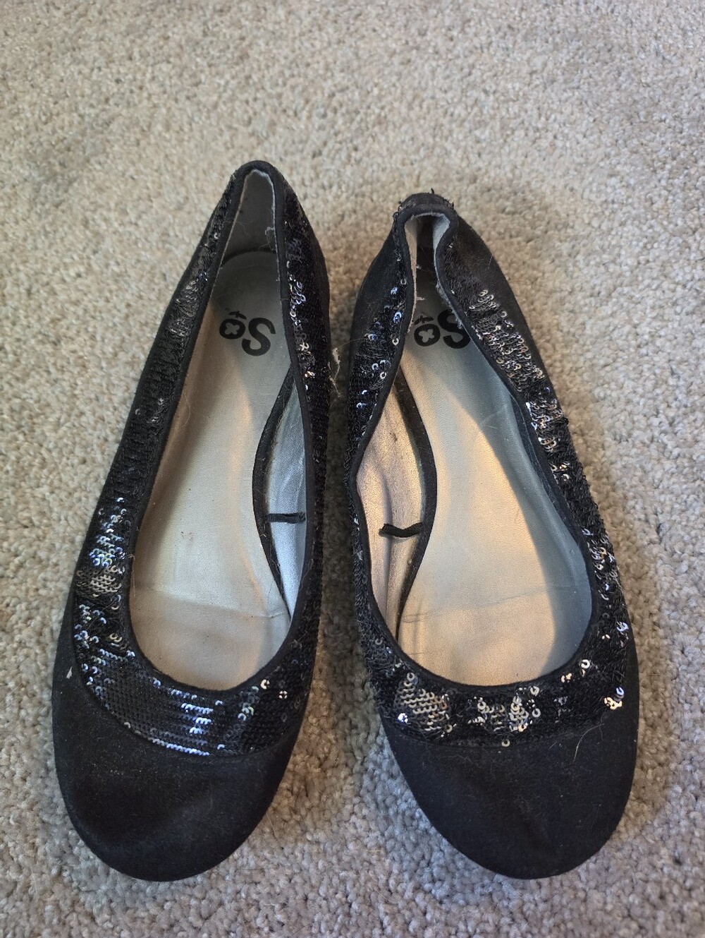 Womens Black Flats